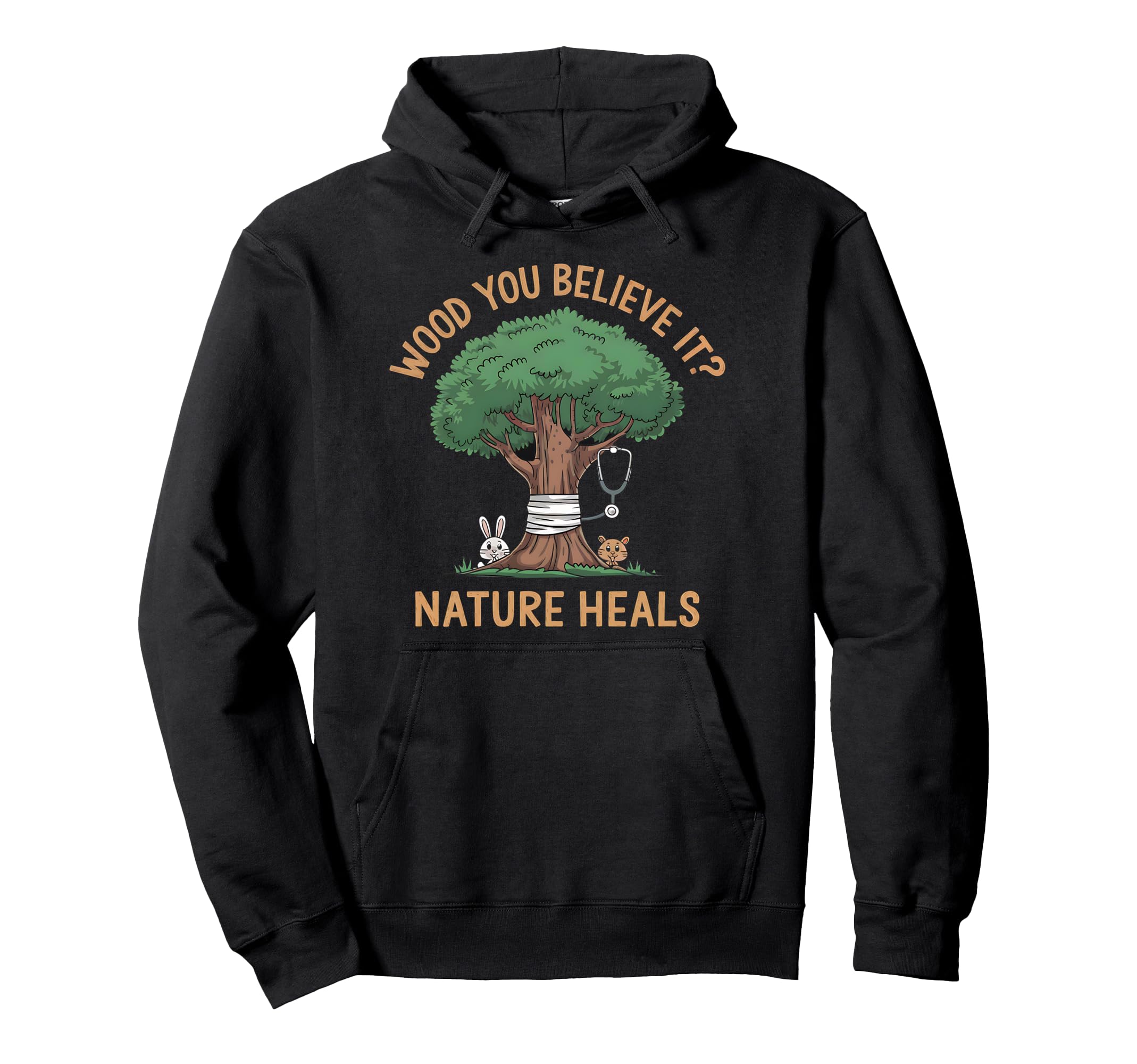 Wood You Believe Nature Heals Forest Bathing Pullover Hoodie