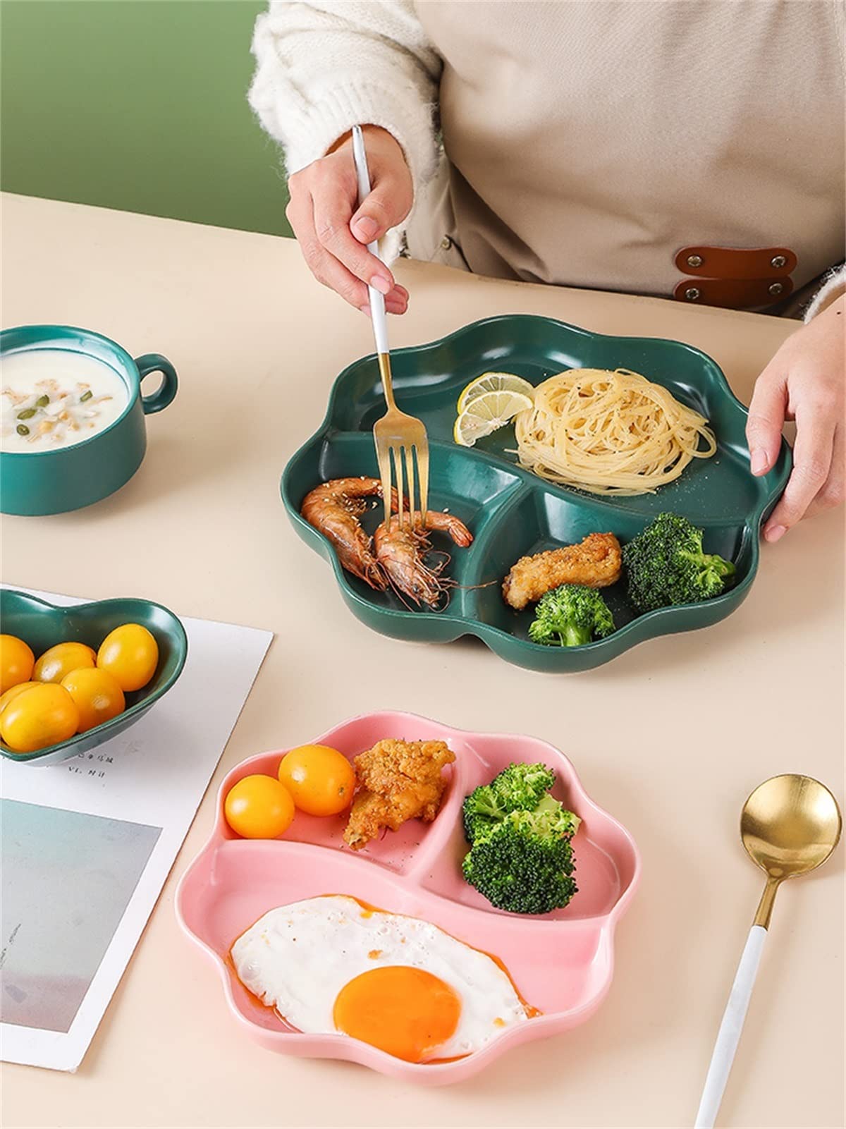 Bestdin set posate 6 persone, 24 pezzi set di posate, posate acciaio inox con coltelli, forchette, cucchiai, lavabili in lavastoviglie, colore nero opaco