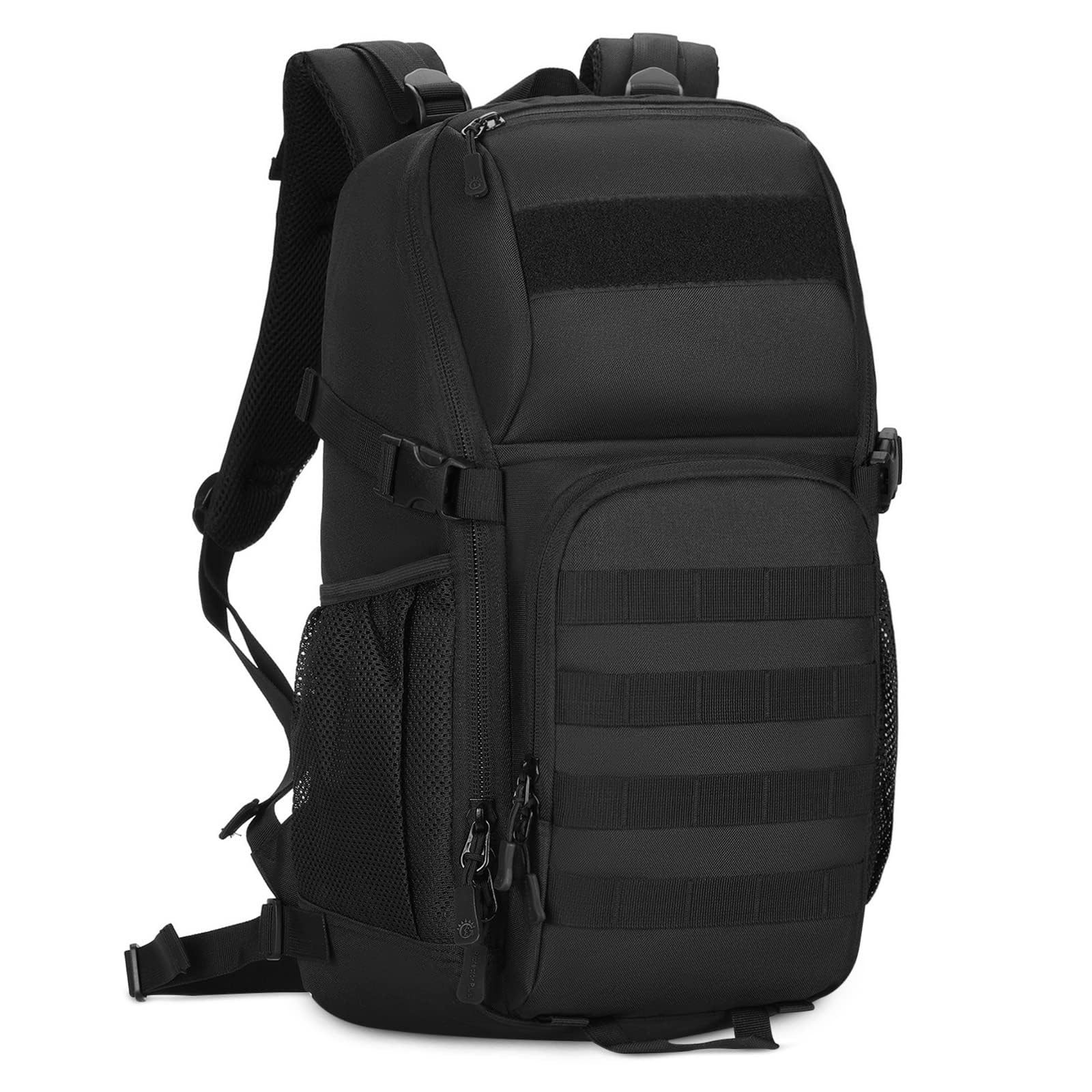 VINBAGGE Mochilas Camping,Mochila Senderismo Mochilas de Viaje Mochila Deporte Mochilas Tacticas Actividades al Aire Libre Acampar/Senderismo/Caza/Montañismo/Montar Bicicleta/30L-Negro