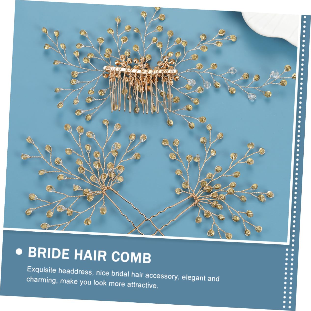 ABOOFAN 4juegos Peine De Novia Cristales Brillantes Para Boda Accesorio Elegante Para De Novia Para y