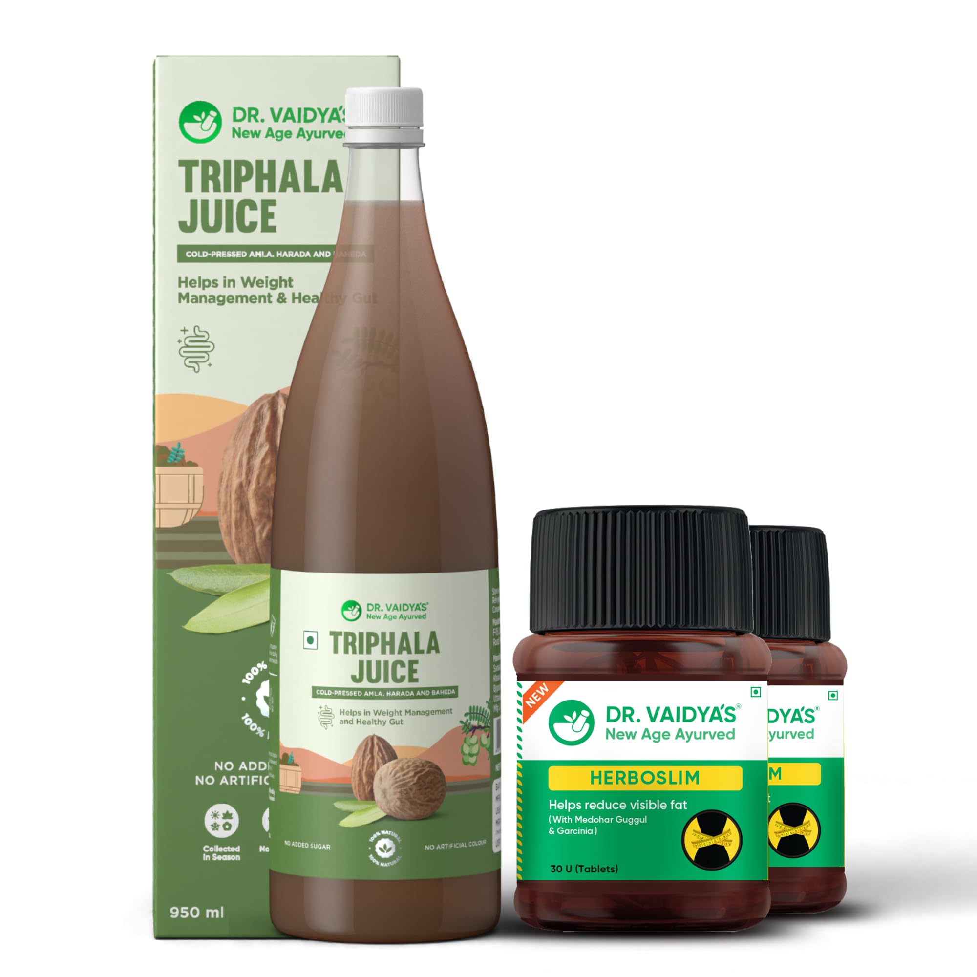 Dr. Vaidyas Weight Management Combo - (Herboslim 2 + Triphala Juice) (B0BNKM8J6M) Amazon Price History, Amazon Price Tracker