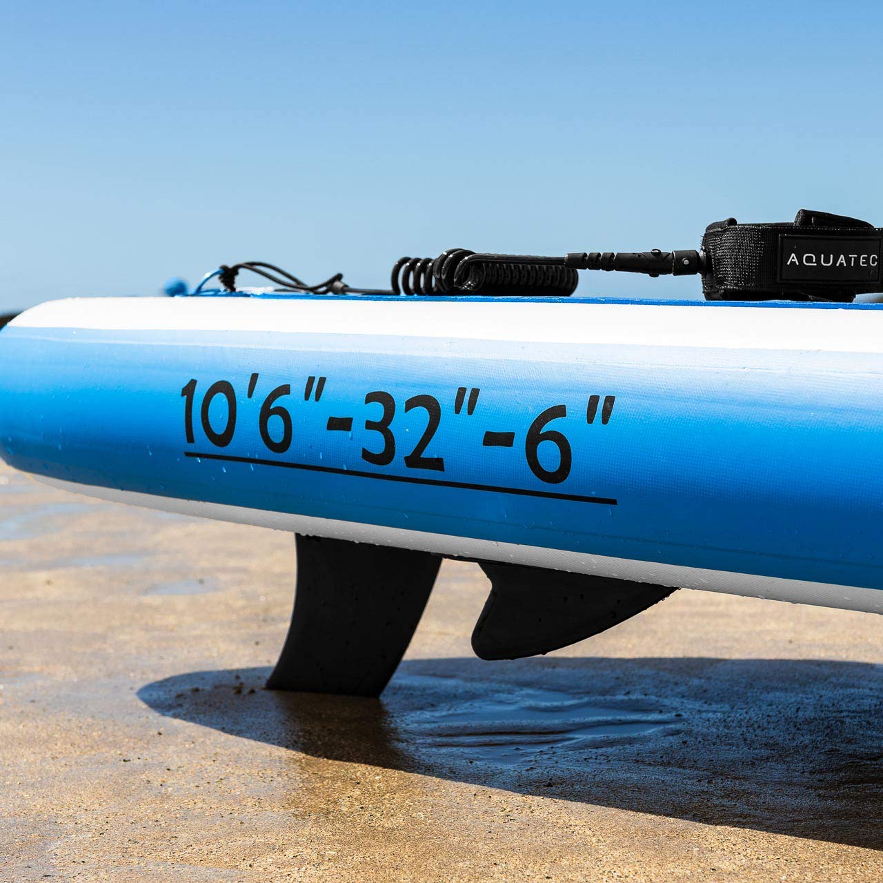 AQUATEC Planche Gonflable Stand Up Paddle | Board Sup 320cm ou 350cm avec Pagaie Réglable, Sac à Dos PVC & Pompe Double Action