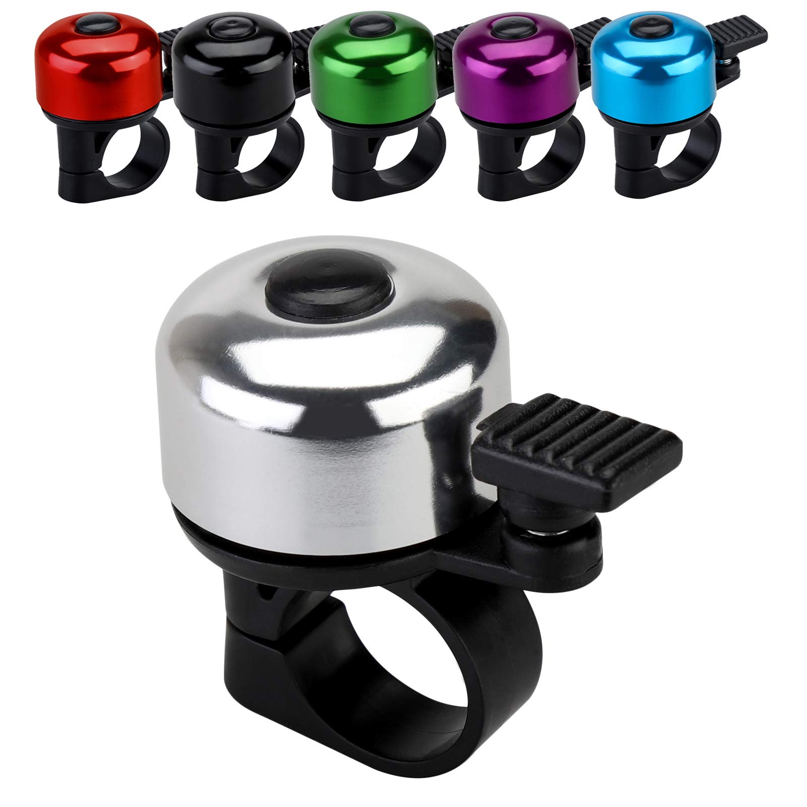 JFmall Bike Bell Bicycle Bell with Loud Crisp Clear Sound, Road and Mountain Bike Bell Adults Kids(8 colors)
