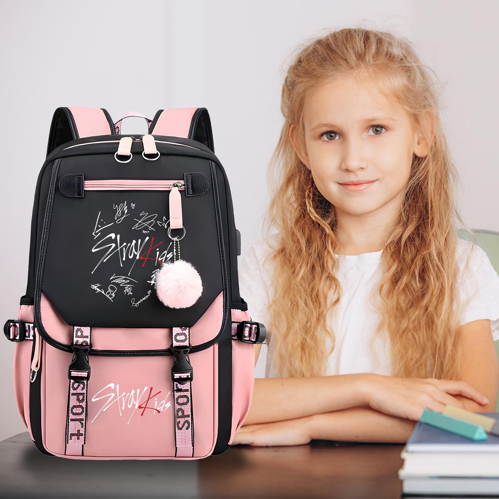 Stra-y Ki-ds Sac à dos de voyage léger pour fans de K-Pop