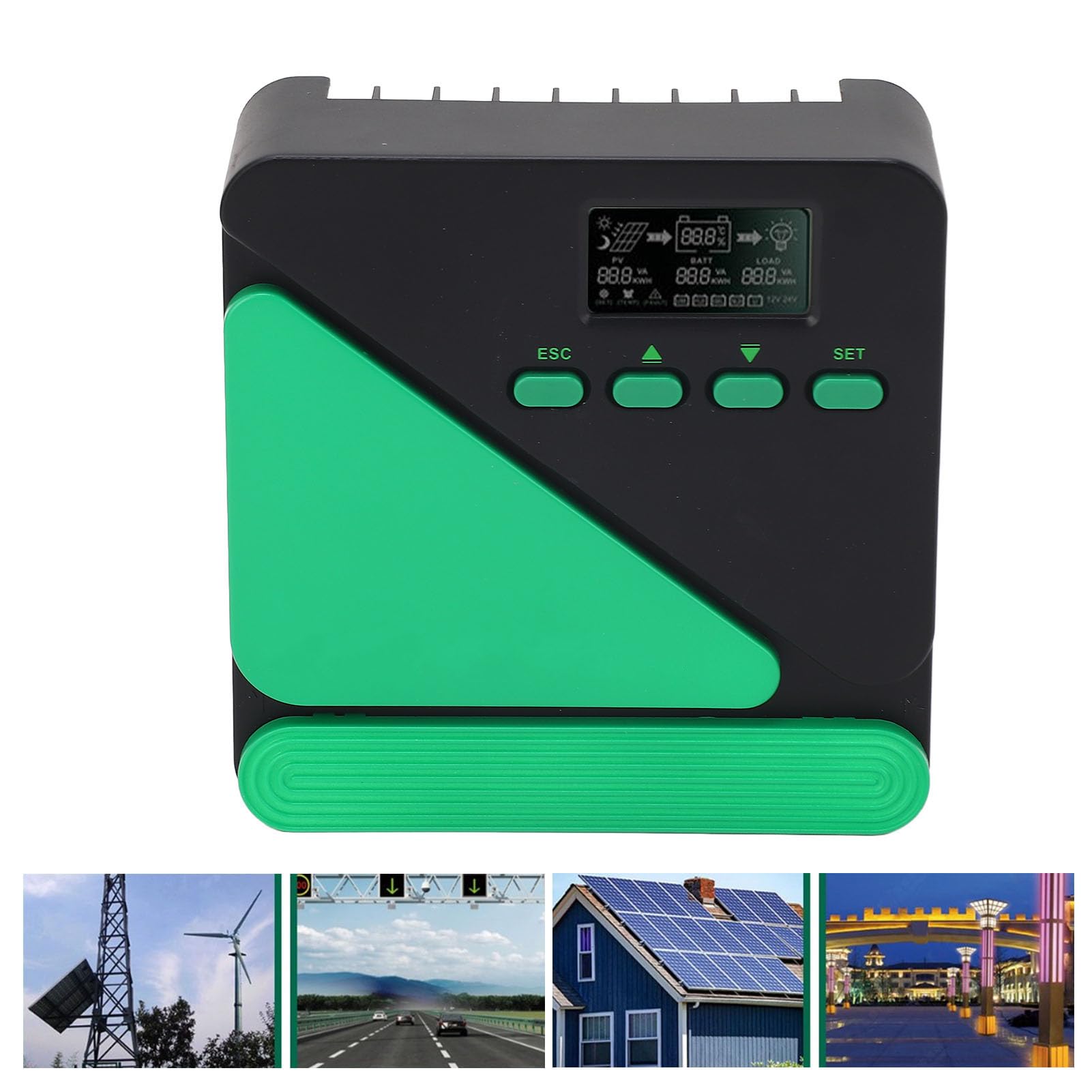 Contrôleur de Charge Solaire MPPT 12V 24V, Régulateur (10A)