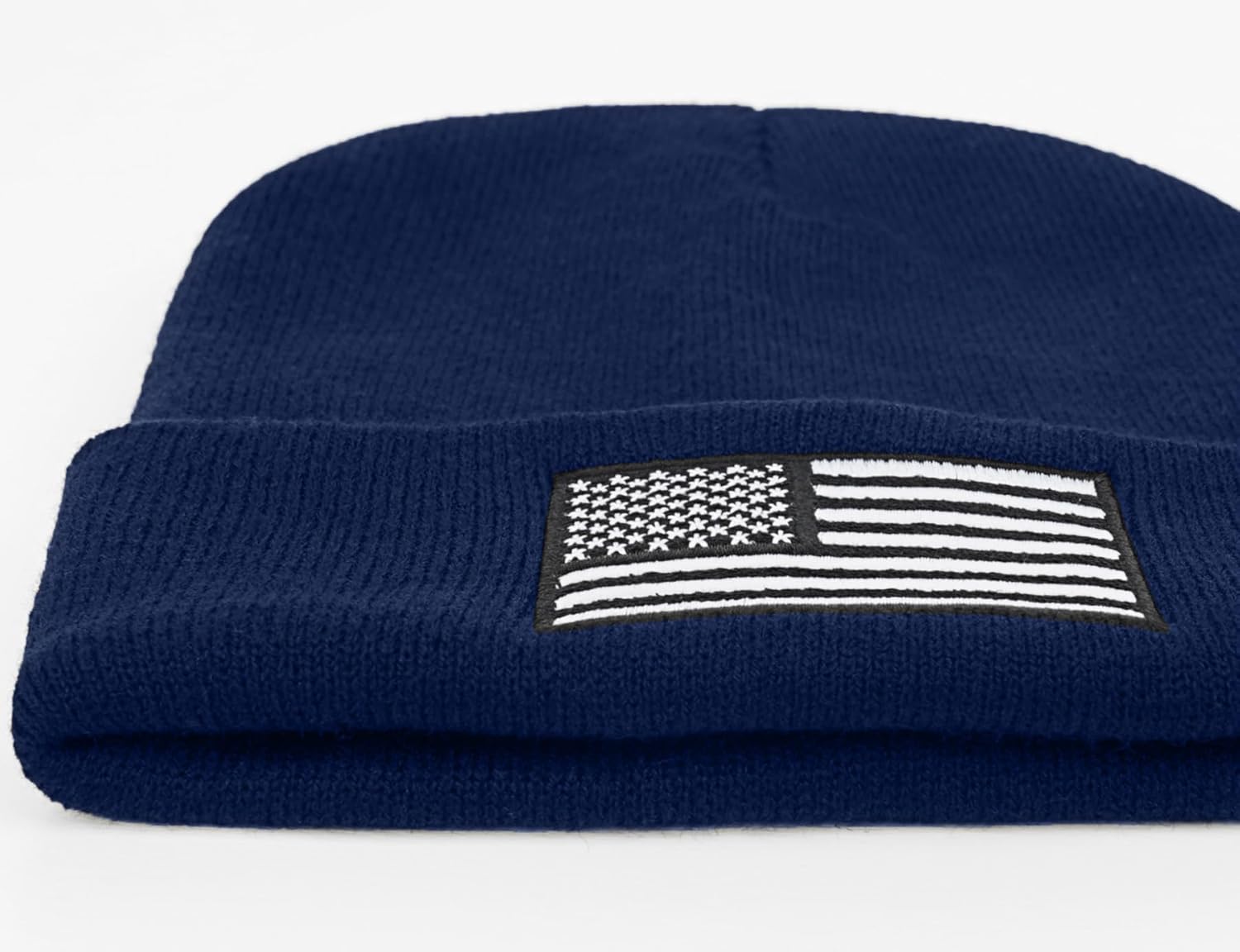 American Flag Embroidered Beanie Winter Hat for Men Women, Multi-Season Military Tactical Gear Police Army Winter Warm Hat - Image 6