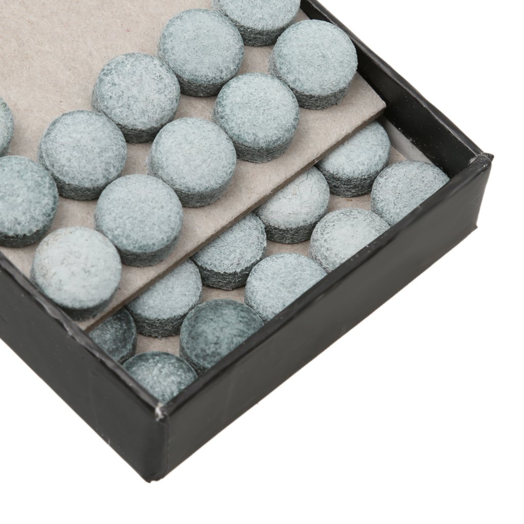 50 Embouts De Queue De Billard Pro Snooker - Dureté Moyenne Gris 9mm | Lot De 50 Pièces