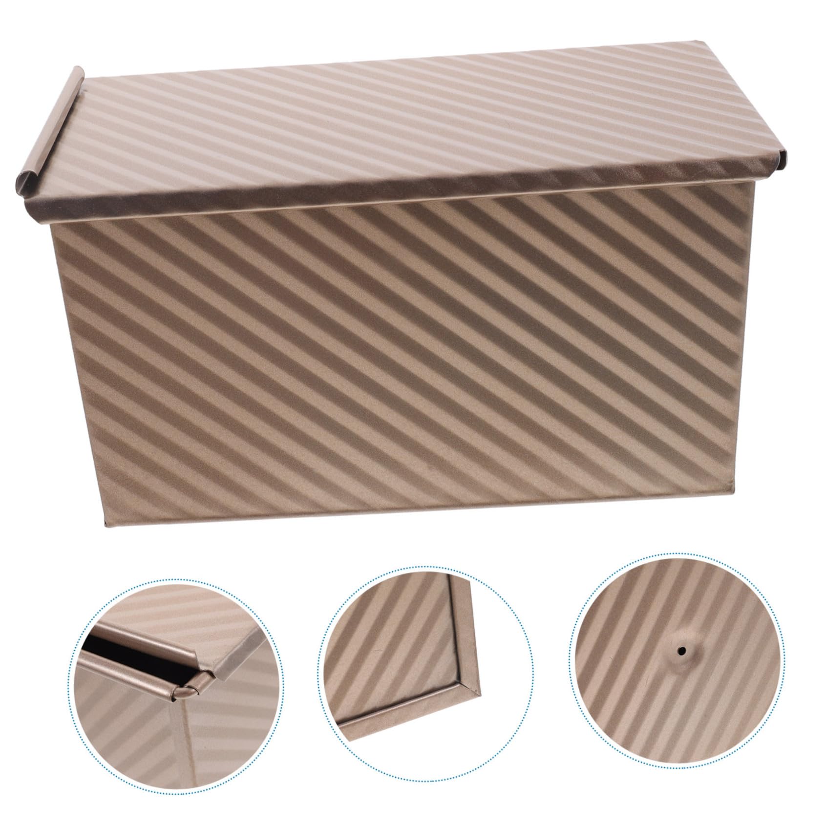 UPKOCH Teglia Per Pane Acciaio Carbonio Con Coperchio Stampo Antiaderente Per Toast e Pane Fatti Casa Utensile Da Cucina Pratico Per Panetteria e Ristorazione