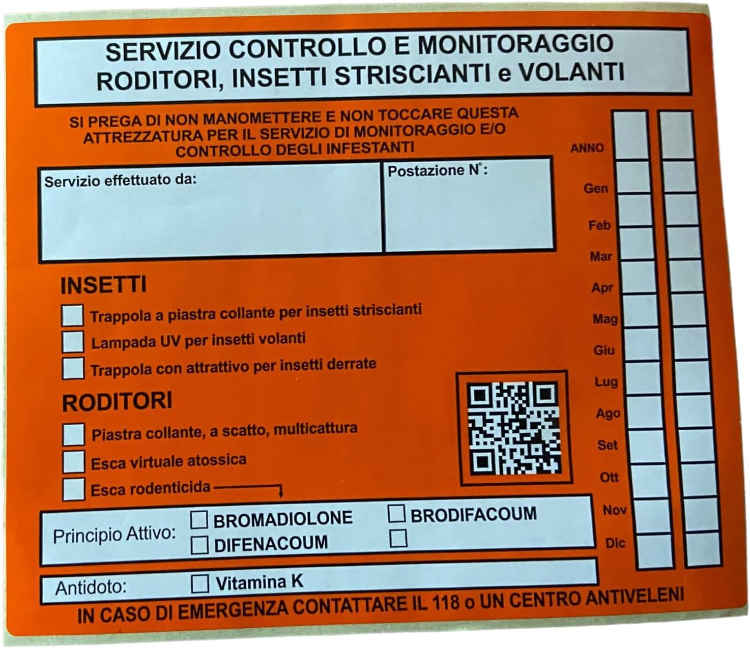 Cartelli Adesivi Segnalazione Lavori di Derattizzazione (100)