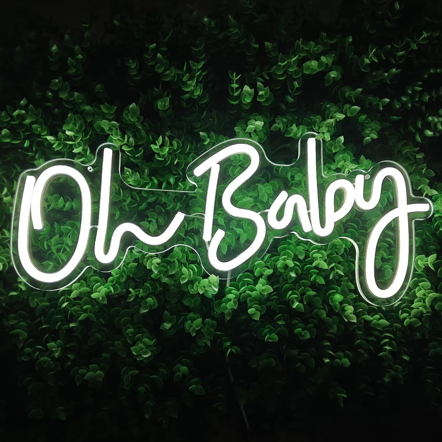 Dimmable Oh Baby Neon Sign for Wall Decor White Reusable Oh Baby Led Sign Oh Baby Light Up Sign Oh Baby Neon Sign for Backdrop Baby Shower Decorations,Birthday Party,Wedding Decor Christmas Gift