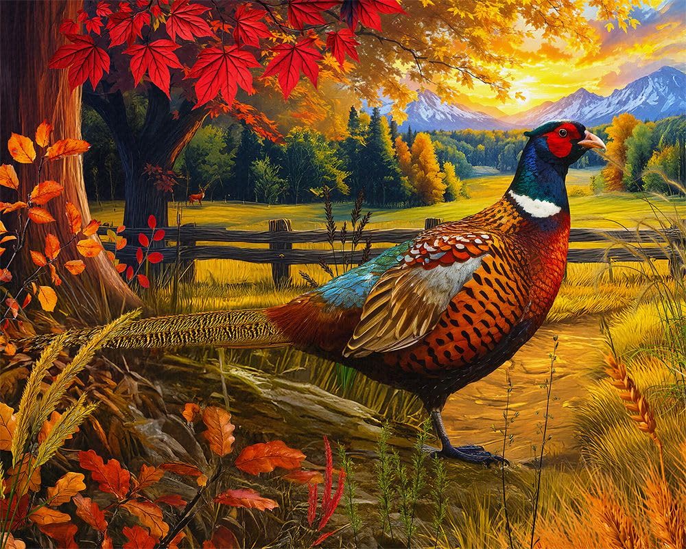 Golden Fields Pheasant 500 Piece Jigsaw Puzzle for Adults