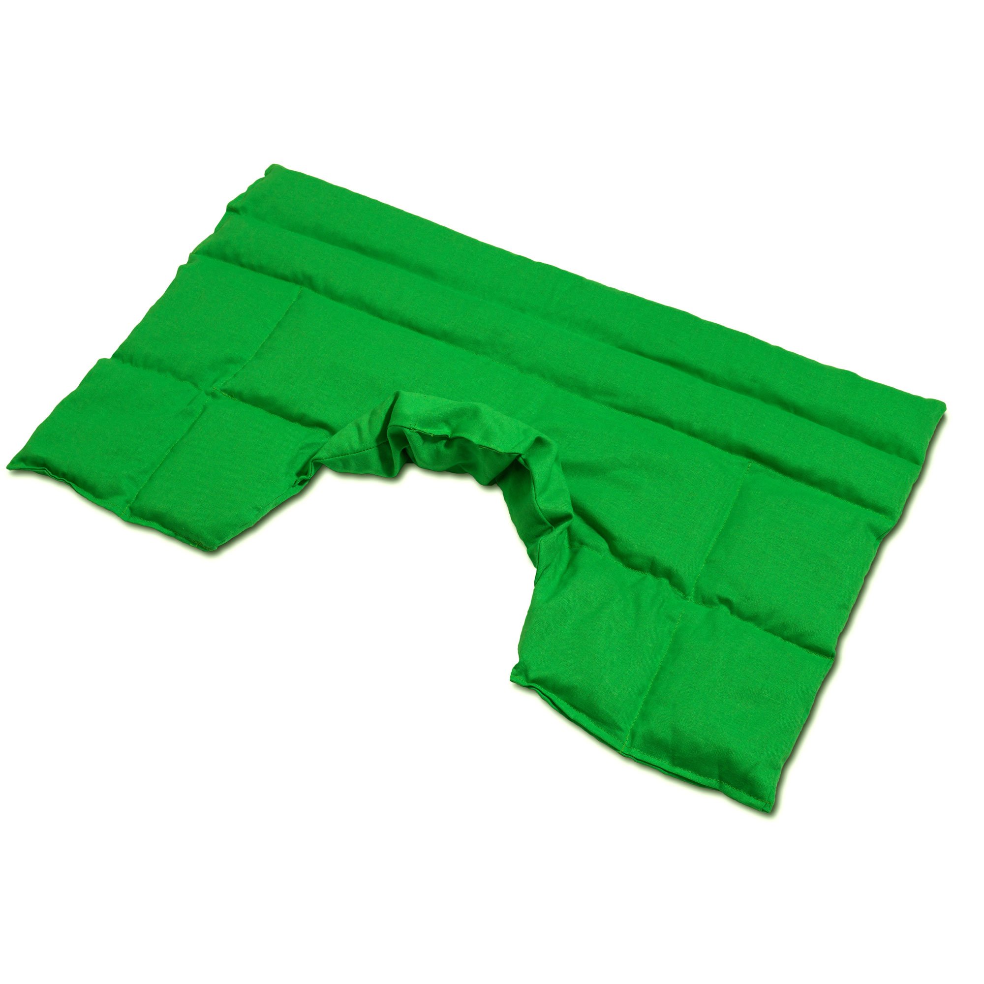 Cuscino termico cervicale XL con farro bio, per collo, spalle e schiena. (verde chiaro, Farro bio) Cuscino termico utilizabile caldo e freddo, riscaldabile nel mircoonde e forno
