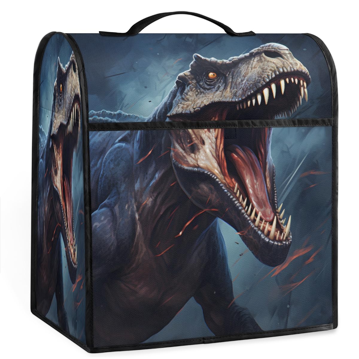 Coffee Maker Cover Ferocious Dinosaur Kitchen Appliance Covers Small Appliance Covers Blender Cover Juicer Cover Dust Covers for Kitchen Appliances with Top Handle and Pockets,Washable,B103