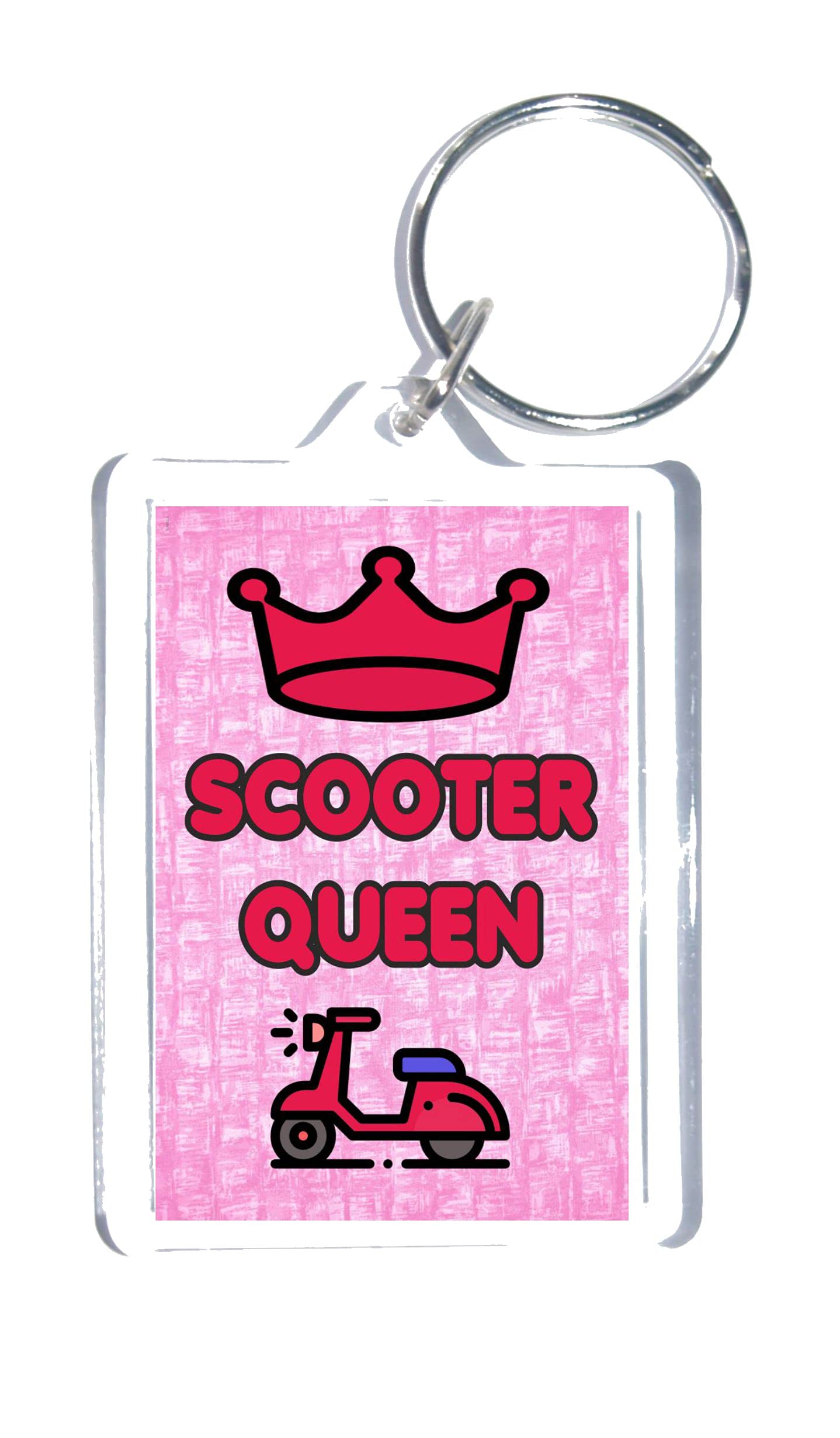 Fun Scooter Lover Gift – Scooter Queen – Keyring - Novelty Present