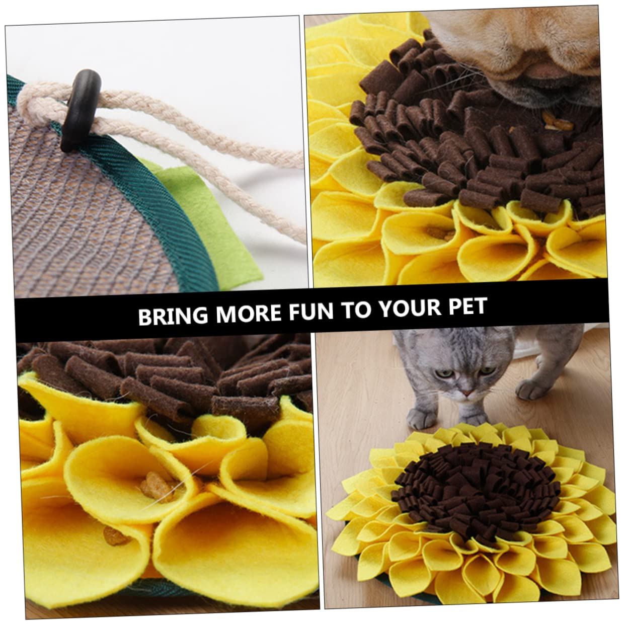 Beavorty 3piezas Alfombrilla Olfativa para Mat De Alimentación para Cachorros Entrenamiento De Forrajeo Material De Fieltro Previene Atracones y