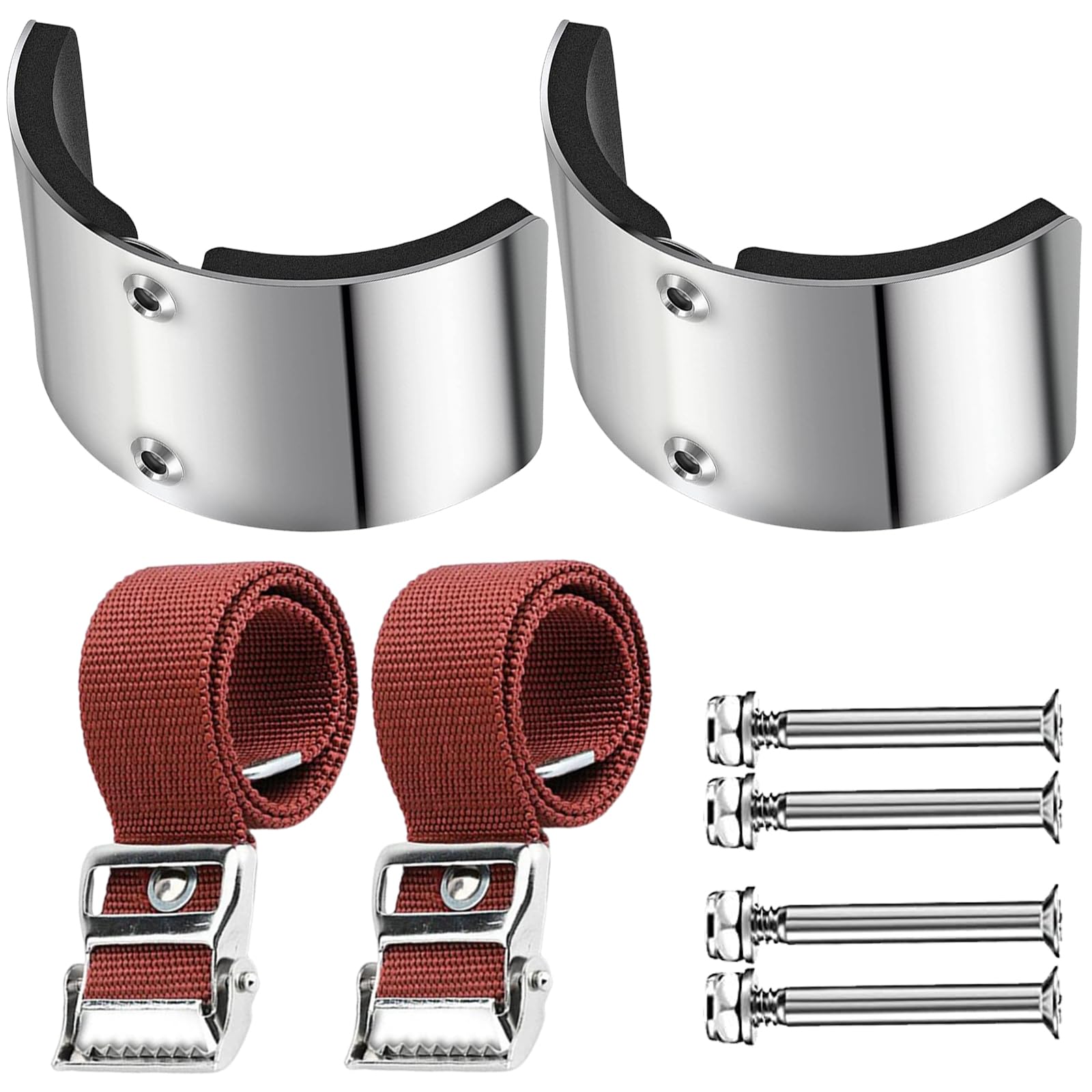 2Pcs Dry Wall Stilt Replacement Part Stilt Bend Plates Aluminum Alloy Curved Plate Metal Stilts Accessories Straps Kits for Fixed Legs