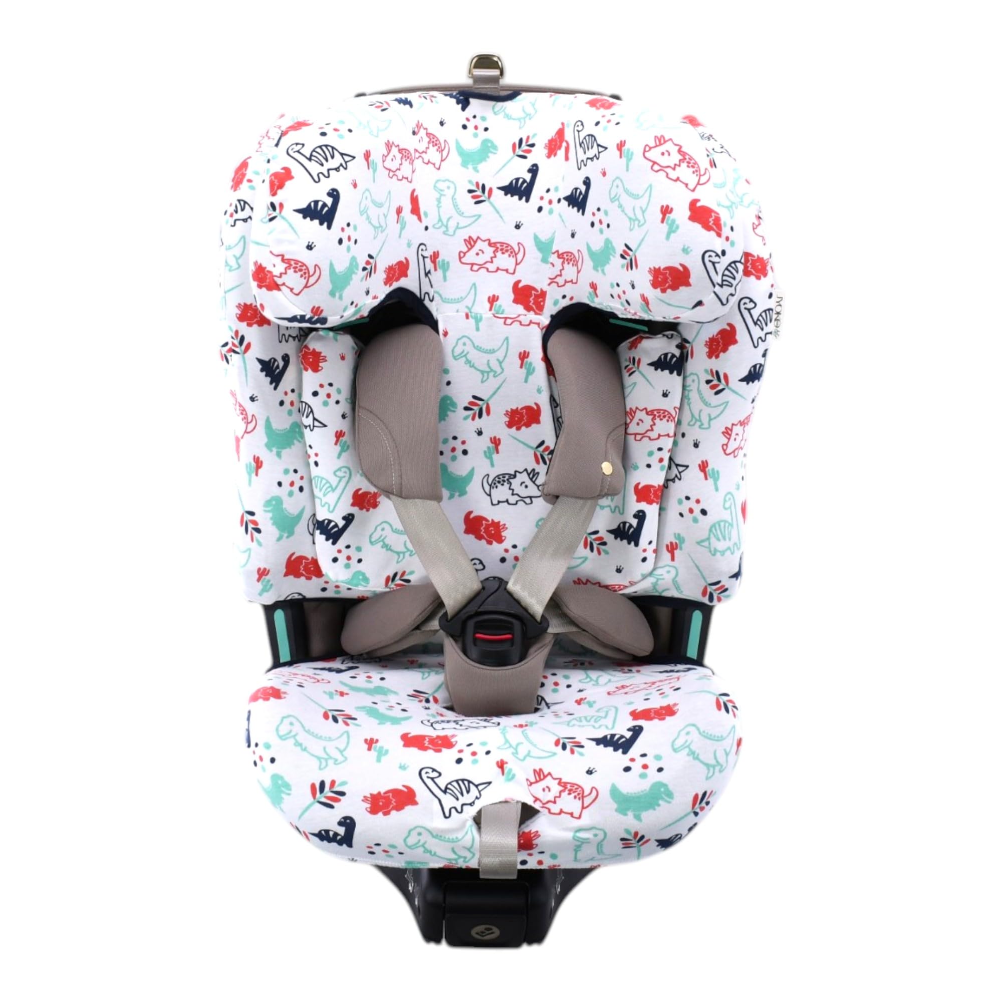 JYOKO Kids Bezug aus Bio-Baumwolle für Maxi-Cosi Emerald 360 Pro | Kompatibel mit Maxi-Cosi Emerald 360 Pro, Bio-Baumwolle, Dino Party, hergestellt in Barcelona.