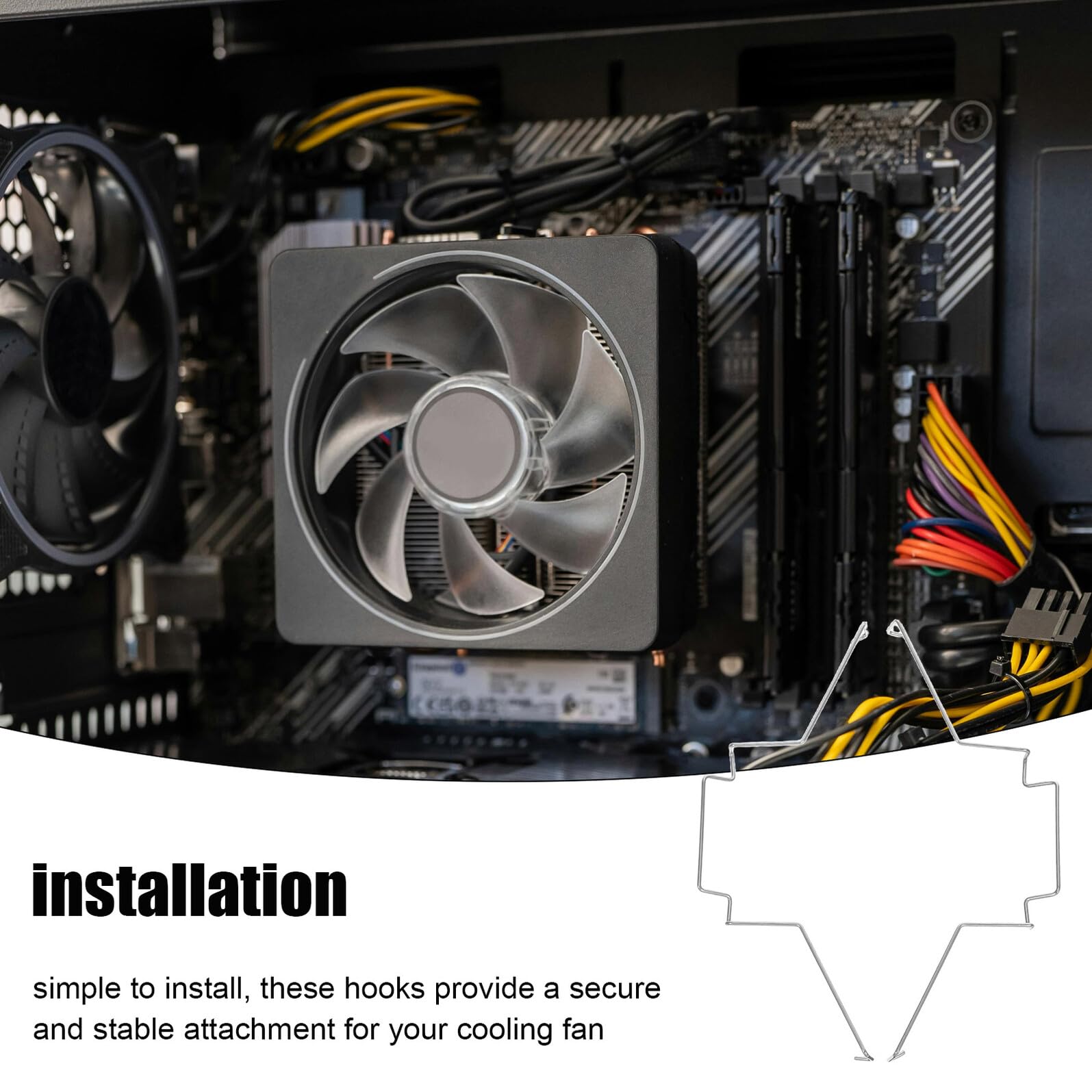 4 fibbie per raffreddamento CPU in acciaio a molla, clip per dissipatore di calore CPU da 12 cm, con facile montaggio e funzione di protezione