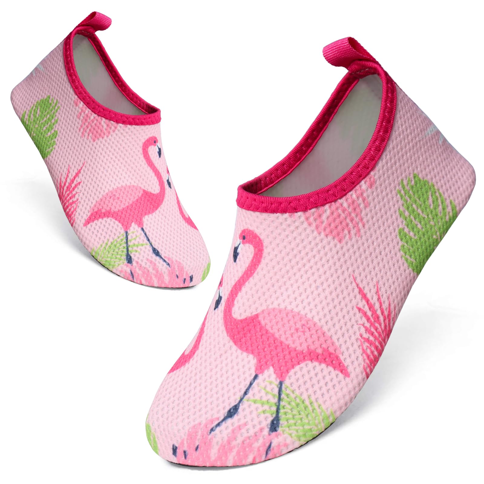 TMEOG Escarpines Niño Niña Zapatillas Agua Zapatos de Playa y Piscina de Antideslizante Calcetines Natación Calzado para el Agua Zapatos Descalzos para Niños 22-33EU