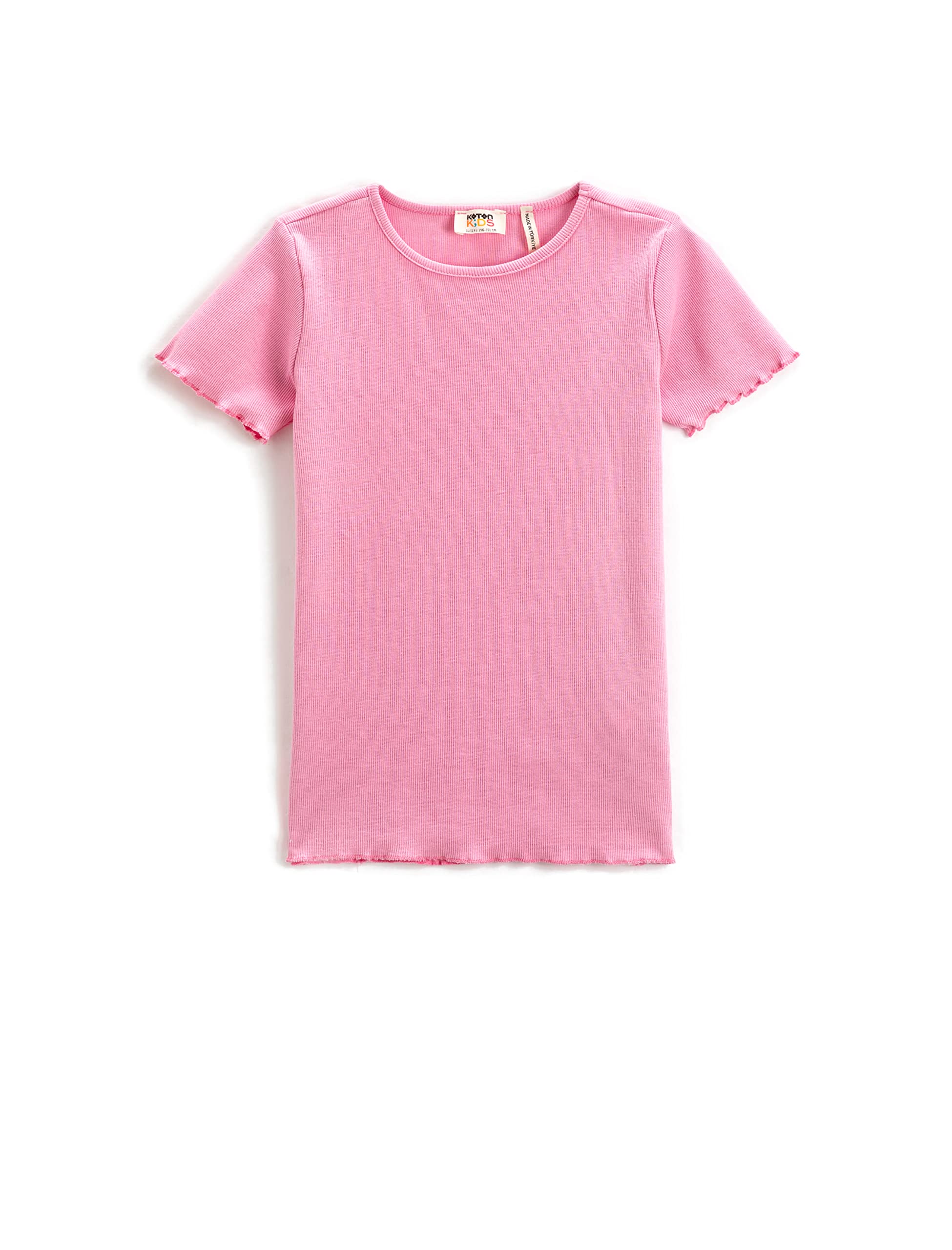Basic Tişört Slim Fit Kısa Kollu Bisiklet Yaka Ribanalı