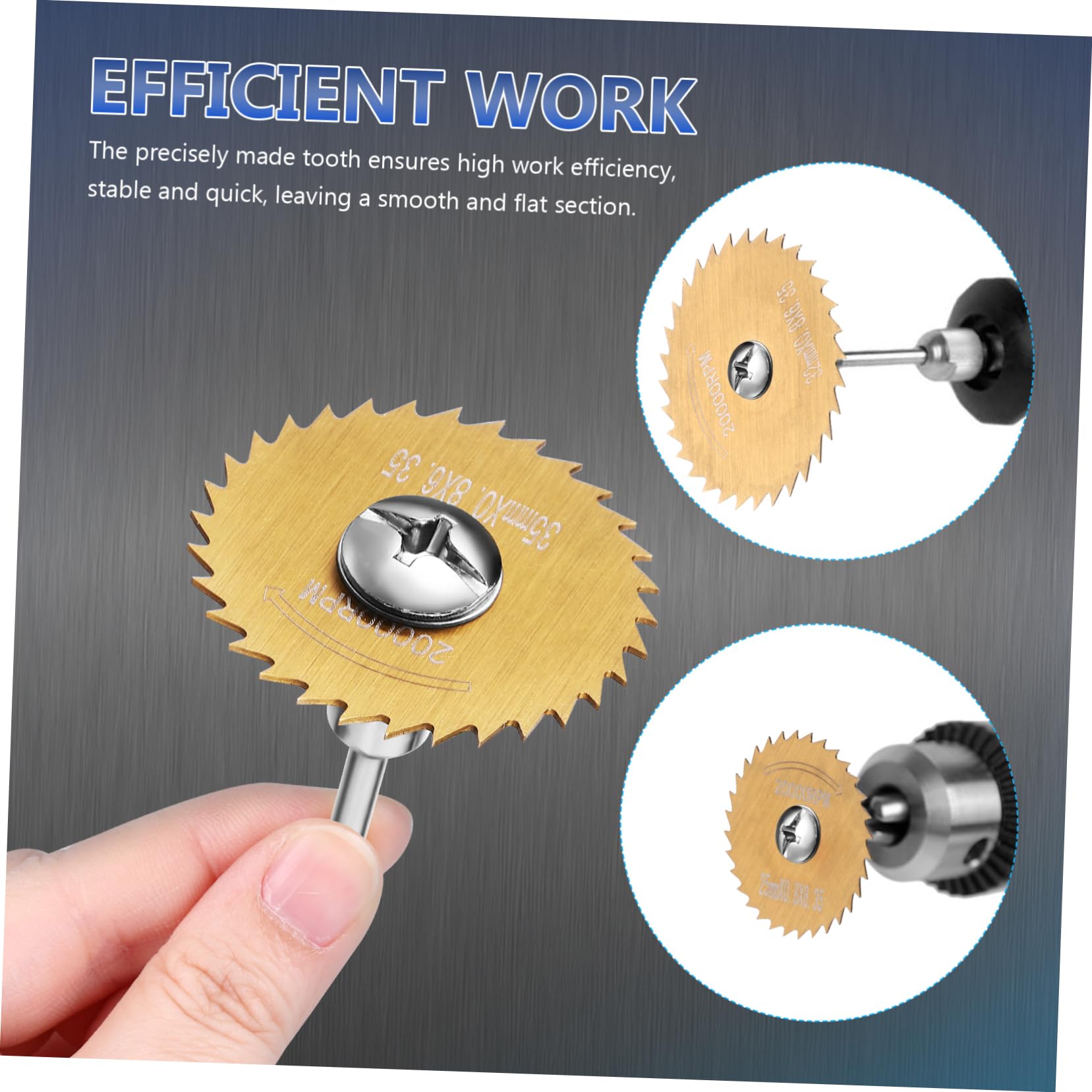 Mikikit Circular Saw Blade 7pcs High-speed Steel Cutting Discs for Drywall Wood Metal Cutting