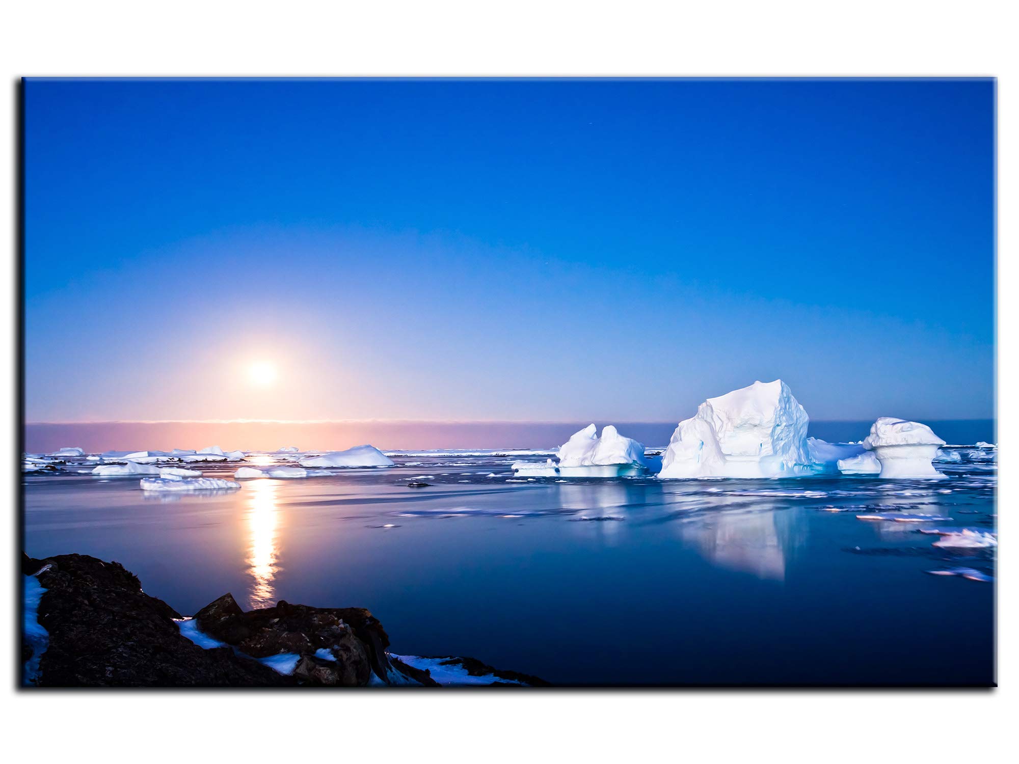 DECLINA, Quadro Decorativo da Parete per Soggiorno Moderno, Quadro Decorativo da Parete, Tela Deco Iceberg 50 x 30 cm, Canvas, 120x80 cm