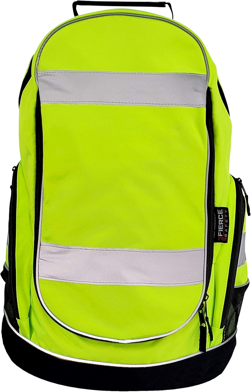 AC400H High Vis Green Comfort Backpack with Reflective Tapes | 100% Polyester | Multiple Pockets | Comfortable Shoulder Straps
