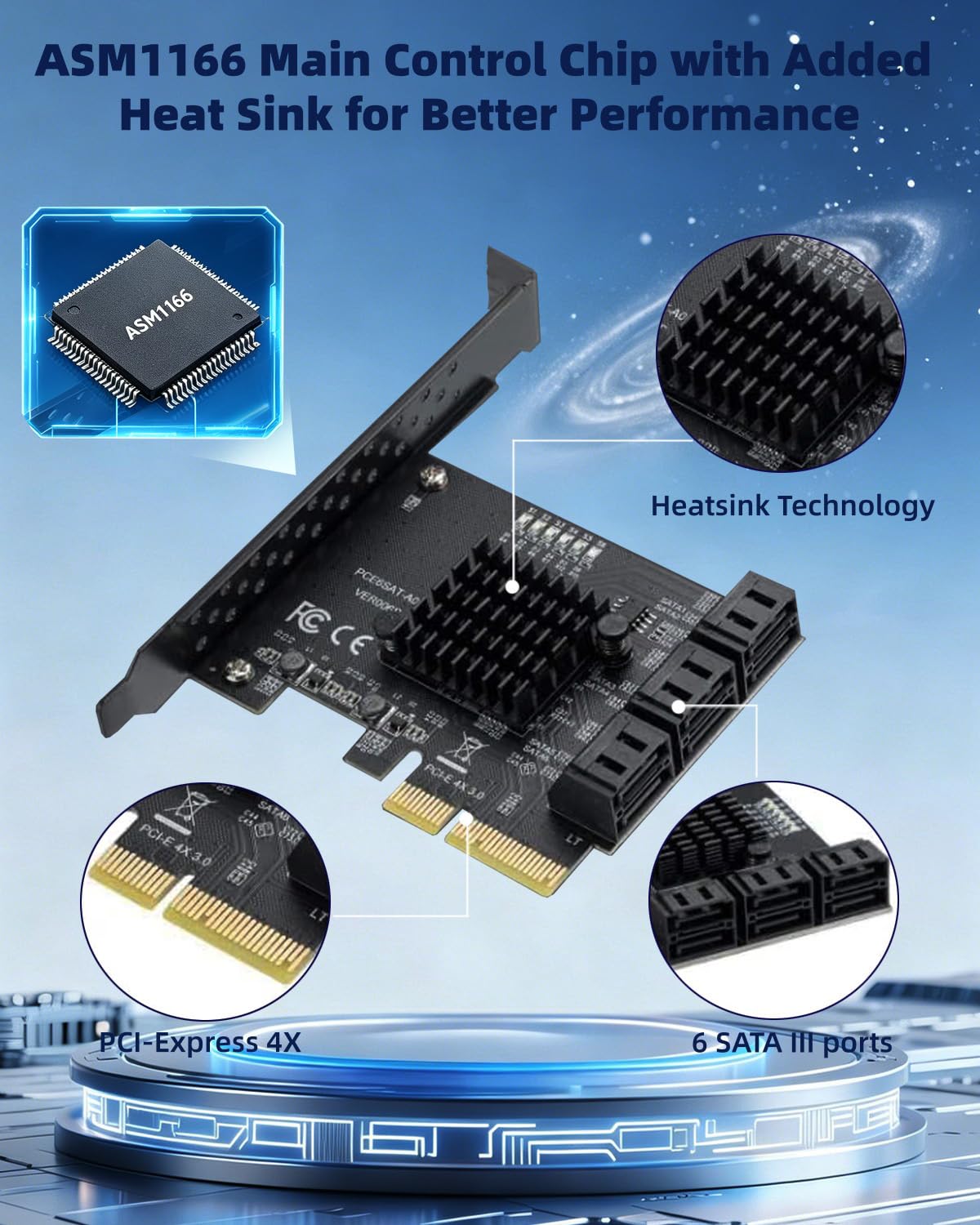 ASM1166 6-Port SATA 3.0 Expansion Card -2