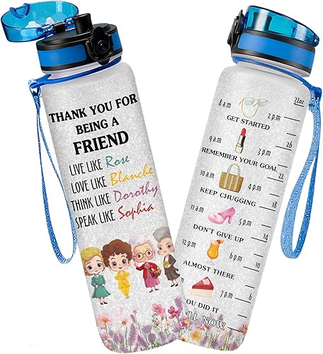 Miniatura 26 de Botella Rastreadora de Agua de Dibujos Animados de Perro de 32 Oz, Botella de Agua Aislada con Lindo Personaje de Perro Lindo perro,Azul 2,azul