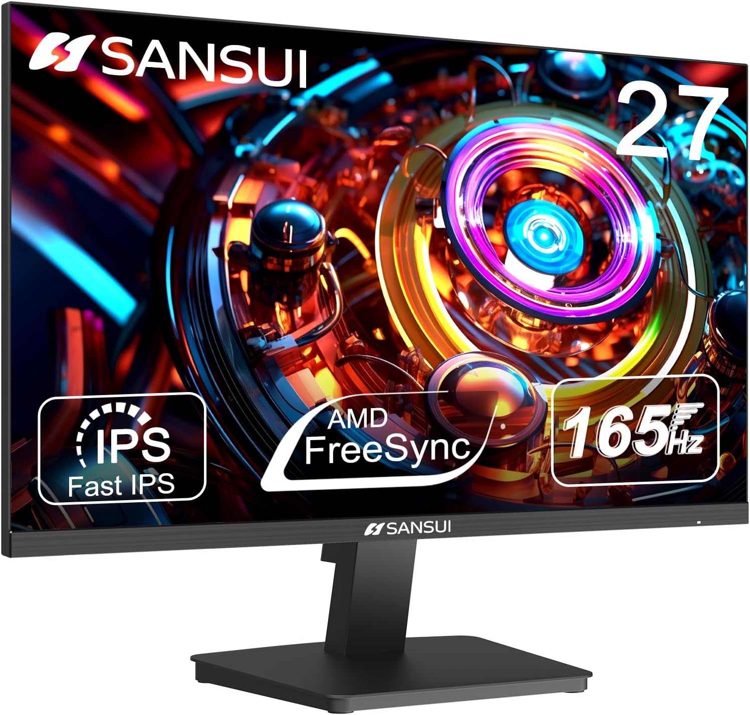 Amazon.com: SANSUI Gaming Monitor 27 inch 165Hz 1ms PC Gaming Computer ...