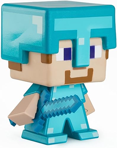 Miniatura 1 de Minecraft 2021 - Figura de edición especial - Steve de tamaño grande con armadura de diamante para festival en vivo de Minecraft, juguete de acción