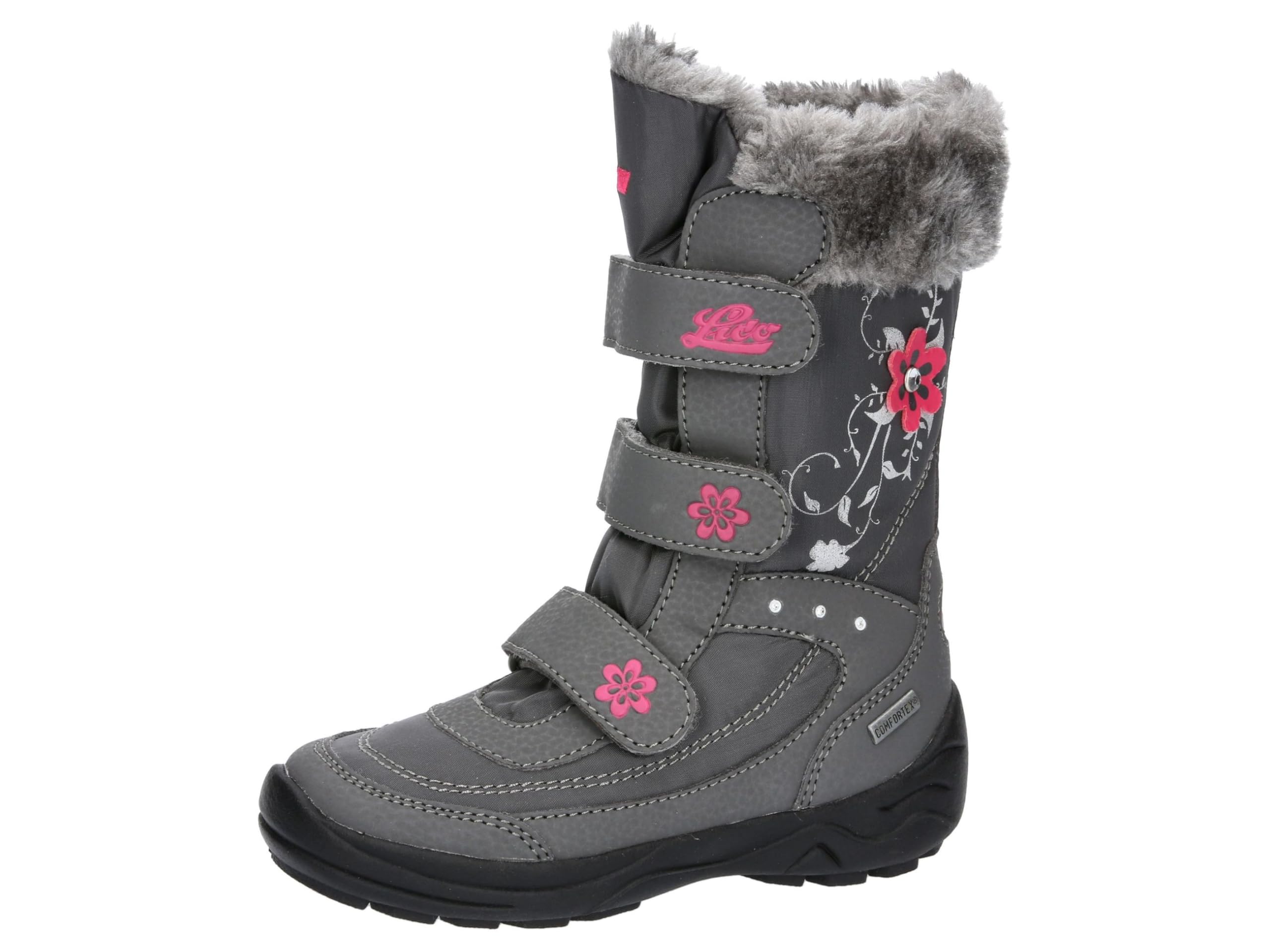 Lico Women's Mary V Snow Boots, Grey-pink, 1.5 UK