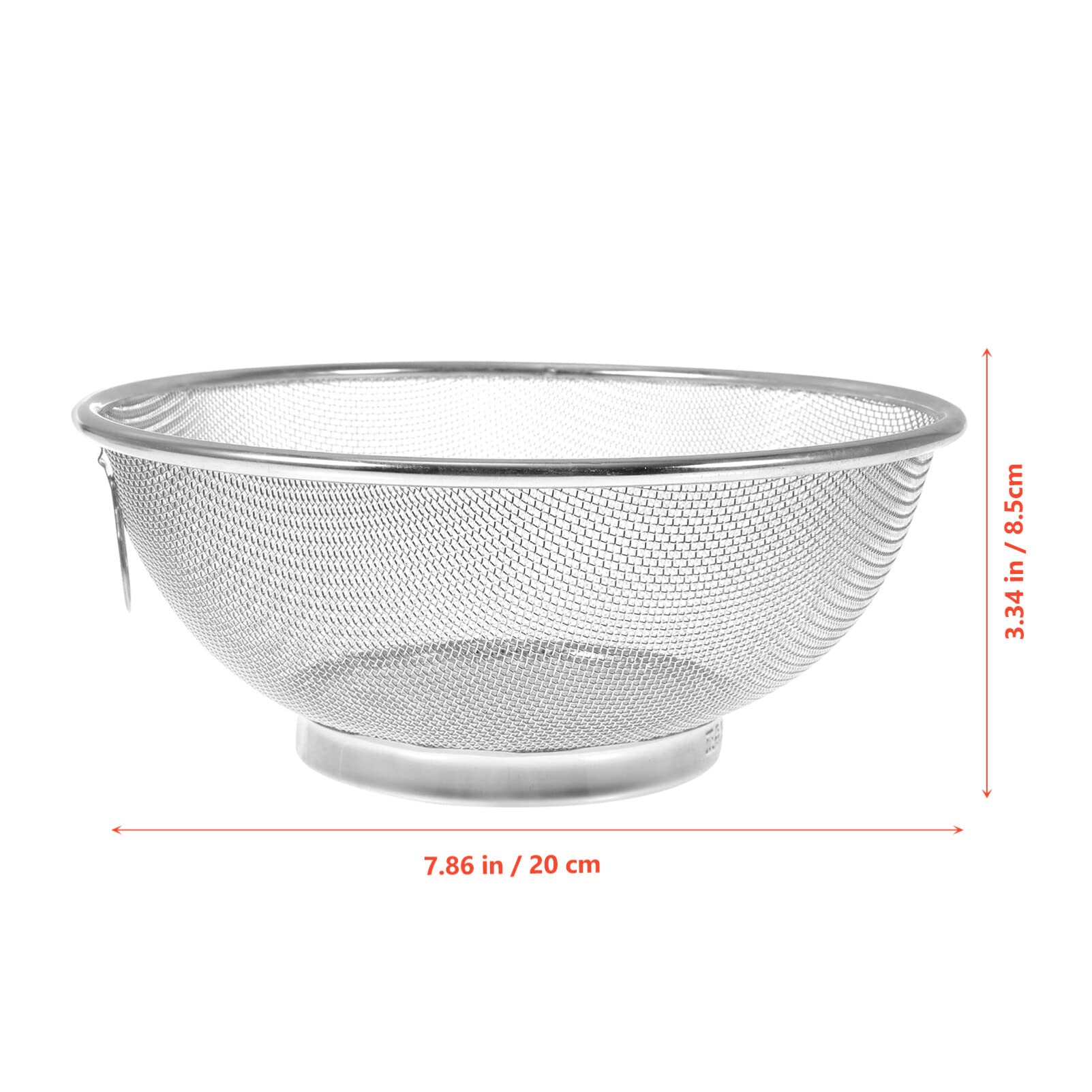 Colador de Malla Fina de Acero Inoxidable: colador de Cocina de 20 cm para arroz, Pasta, Frutas y Verduras