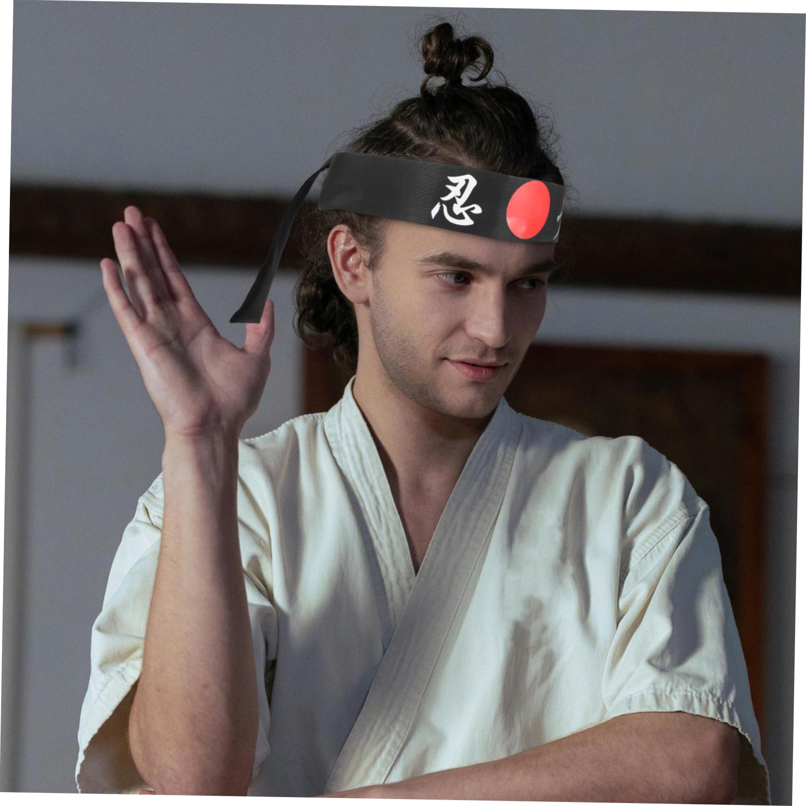 Beavorty Fascia Da Samurai Fasce Decorative Per Karate Fascia Giapponese Uomini Accessorio Di Karate Bandana Da Chef Di Sushi Fasce Per Il Karate Ninja Fascia Da Uomo Cotone