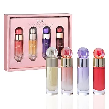Perry Ellis 360 for Women 4-Piece Gift Set, 360 Women, Coral, Purple, Red
