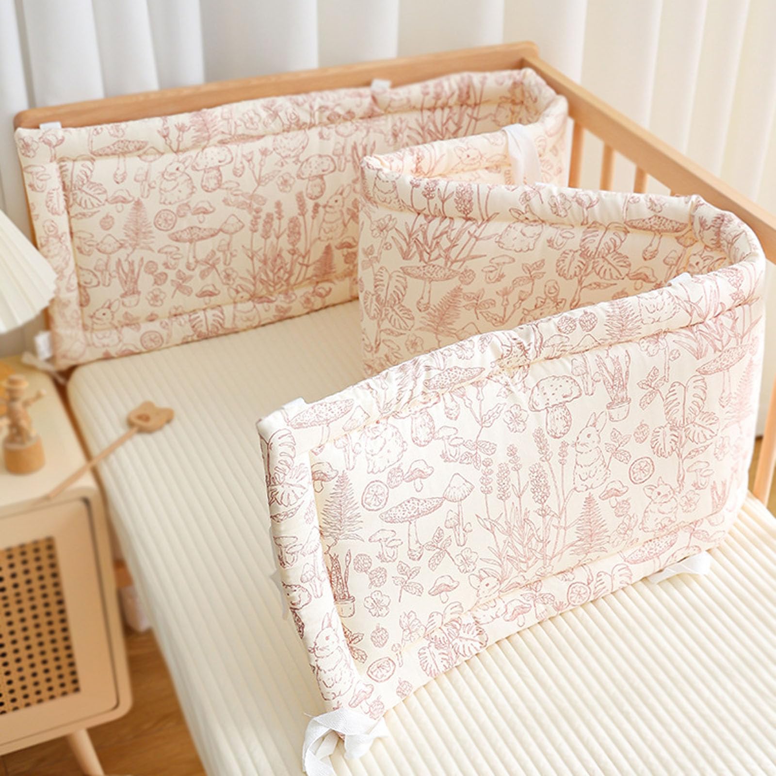 Jorcedi C Soft Breathable Padded Bed Rail Ushion Set, Decorative Headboard Padding For Infant Ot And Toddler Bed, Stylish Bedroom Decor Ushion For Kids (,240Cm)