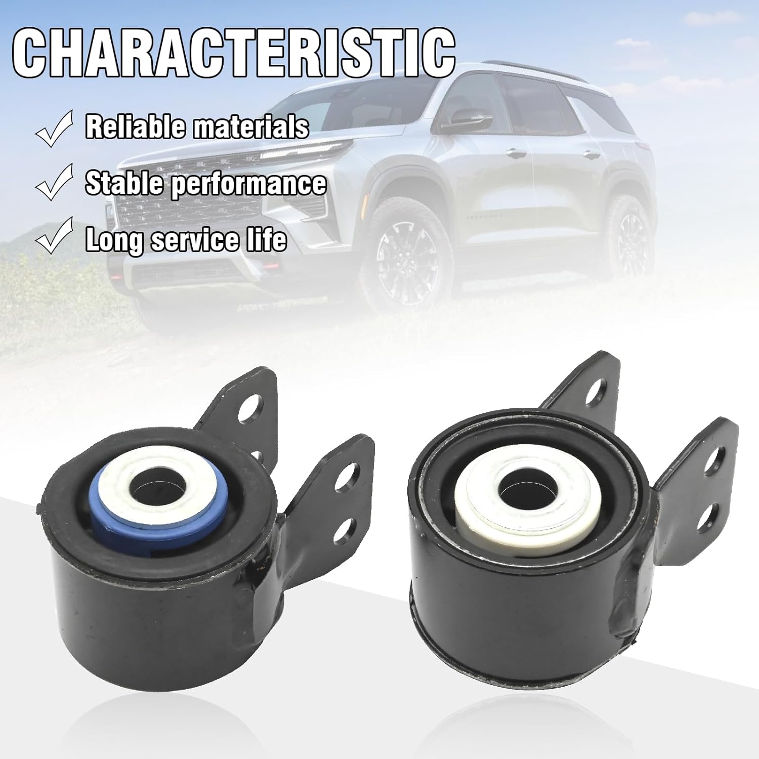 2 PCS K201187 Front Lower Forward Control Arm Bushing, Replacement for Buick Enclave 2008-2017 Replacement for Chevrolet Traverse 2009-2017, Replaces K201187