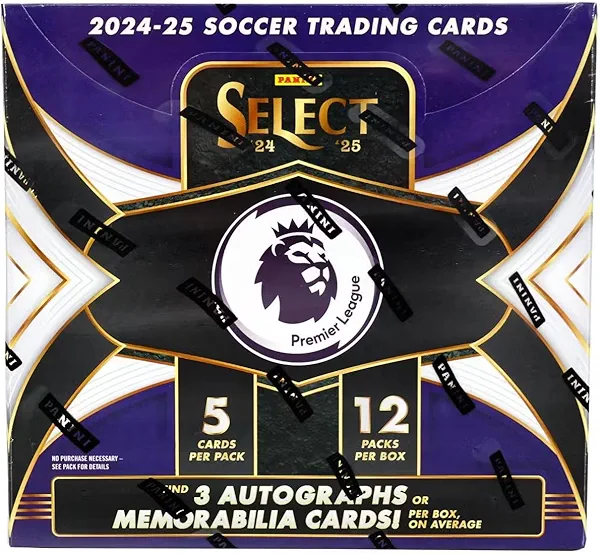 2024/25 Panini Select Premier League EPL Soccer Hobby Trading Card Box (Find 3 Autograph or Memorabilia Cards per Box!)