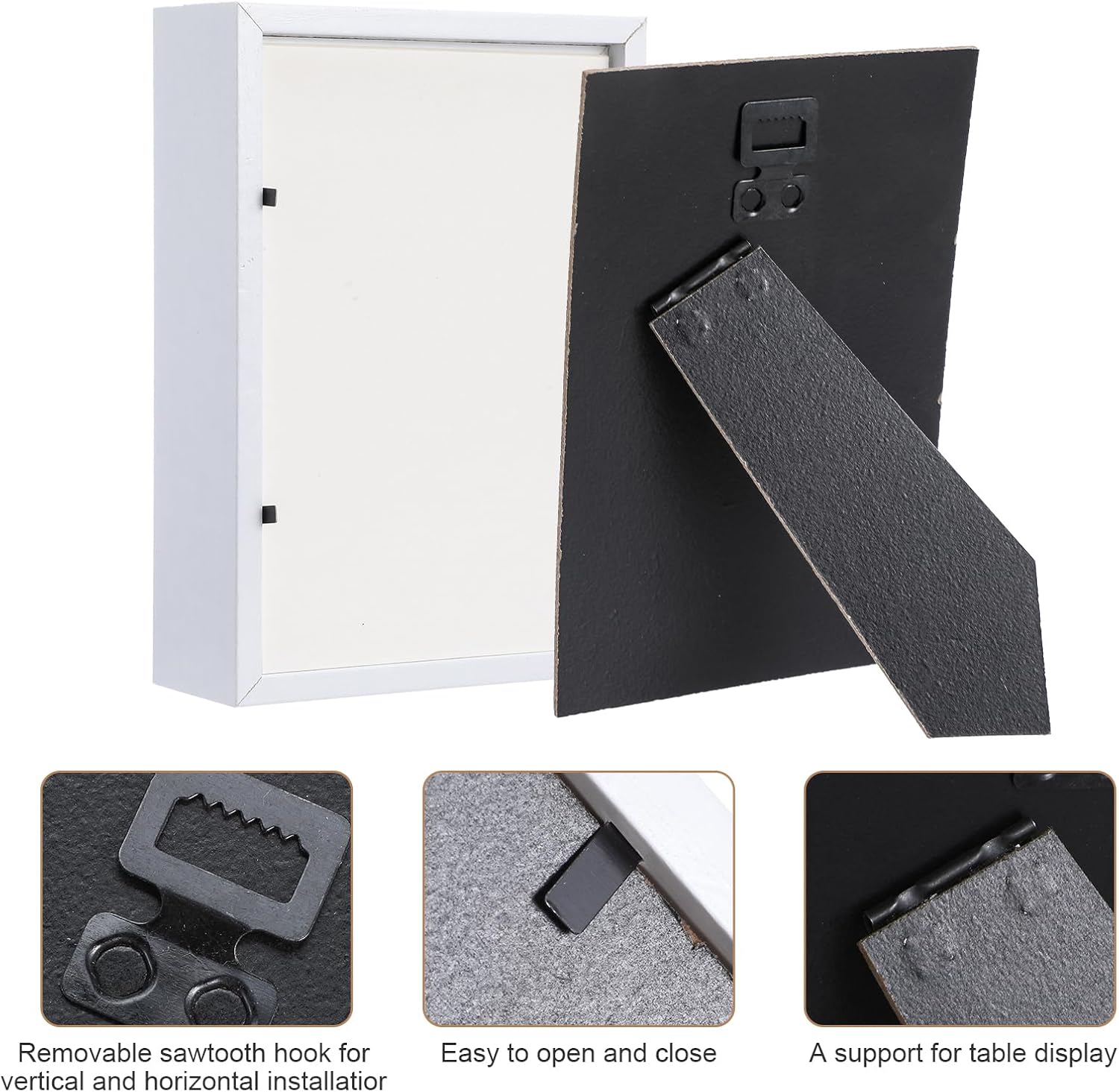 12 Pack 4 x 6 Inches Shadow Box Frame, Small Wood Frame Memory Display Cases,1.2in Depth Picture Frame Case for Dried Flowers, DIY Craft, Memorabilia, Medals and Photos