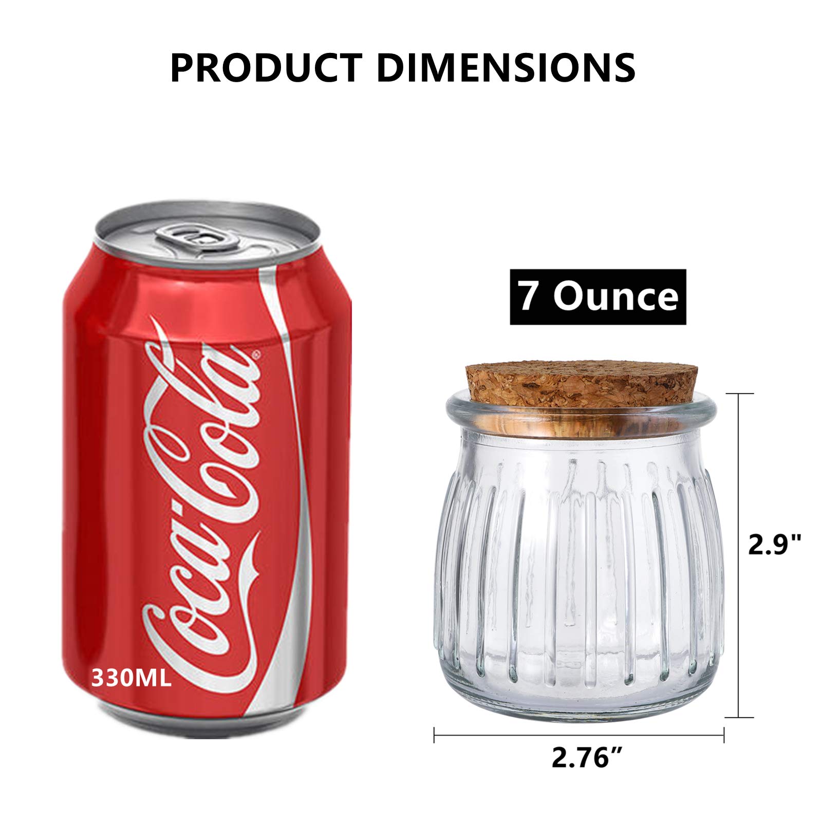 Buy Yopay 30 Pack Glass Favor Jars with Cork Lids, 7 oz Glass Mason Yogurt Jar, Glass Pudding