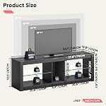 Bestier 55 inch TV Stand for 65 + inch TV, Entertainment Center with Storage, Black TV Table Stand with Adjustable Shelf for Living Room Bedroom