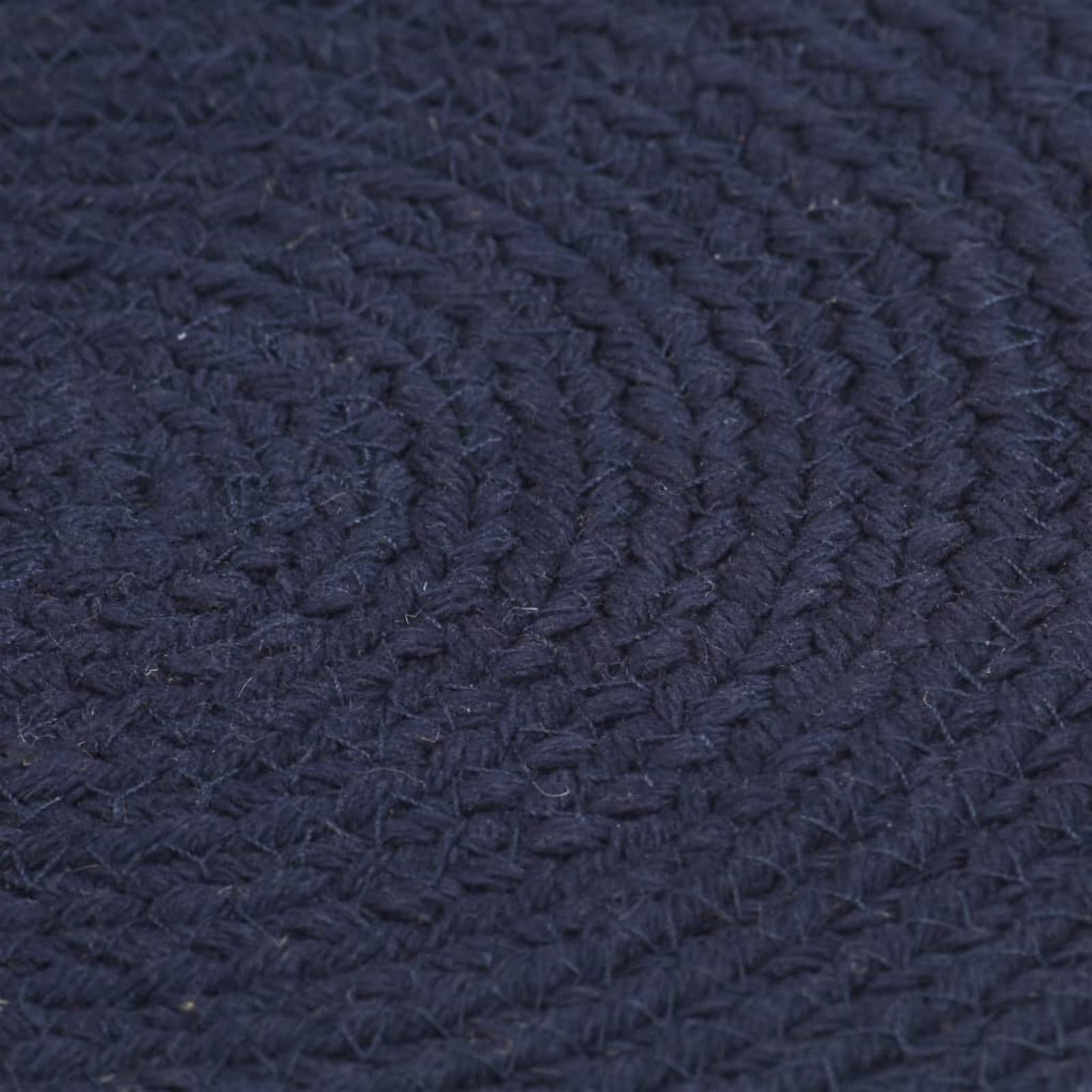 ShGaxin Mantel Individual 6 uds Liso Redondo algodón Azul Marino 38 cm, Salvamanteles Individuales, Placemat, Salva Manteles - SPU:133851