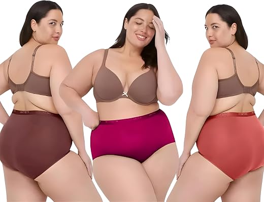 RAGTHM Women's Cotton Jumbo Size Panties, Big Size Panties, Plus Size Panties High Waist Hipsters | Super Soft Breathable ...