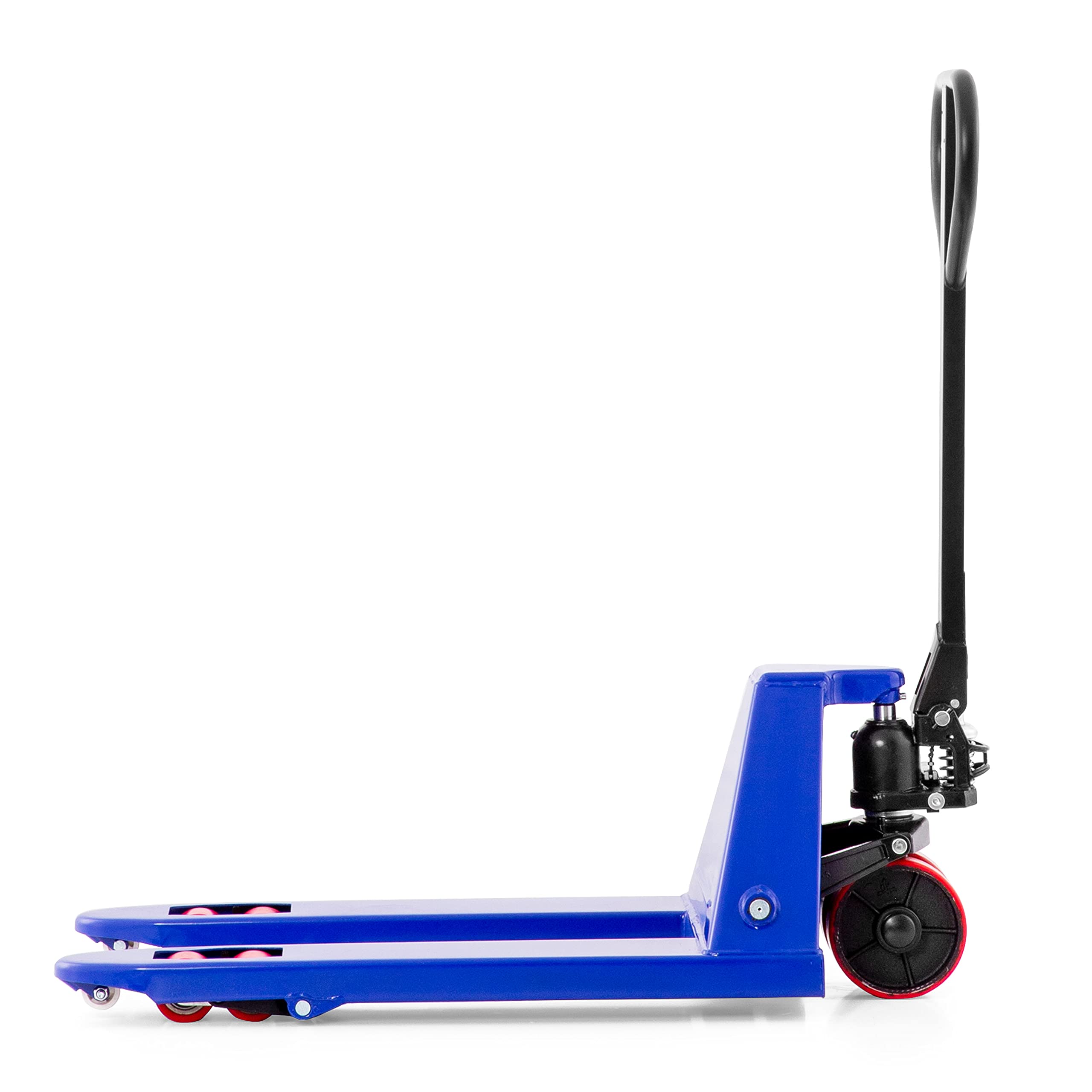 Pallit Transpalette SHORT-P | Capacité de charge 2500 kg | longueur de fourche 800 mm | roues PU | transpalette court