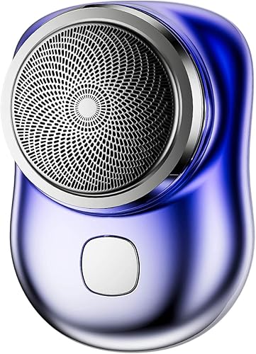 Miniatura 10 de Afeitadora eléctrica para hombre, mini-afeitado portátil, tamaño de bolsillo, afeitadora portátil para hombre húmedo y seco, afeitadora recargable