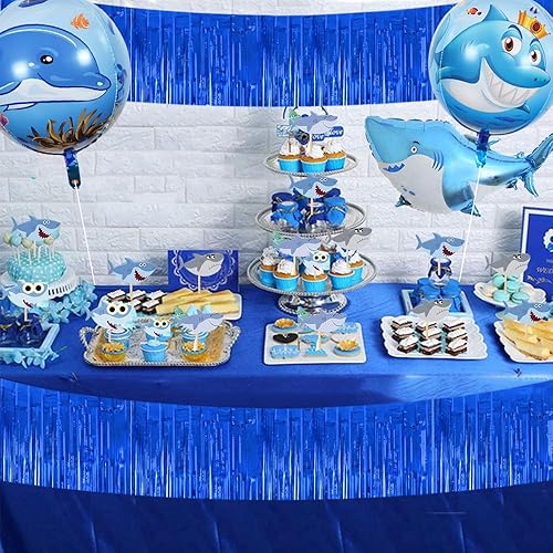 Miniatura 4 de BEISHIDA Paquete de 3 guirnaldas de flecos de papel de aluminio metálico para colgar en la pared, pancartas de oropel con flecos para San Valentín,