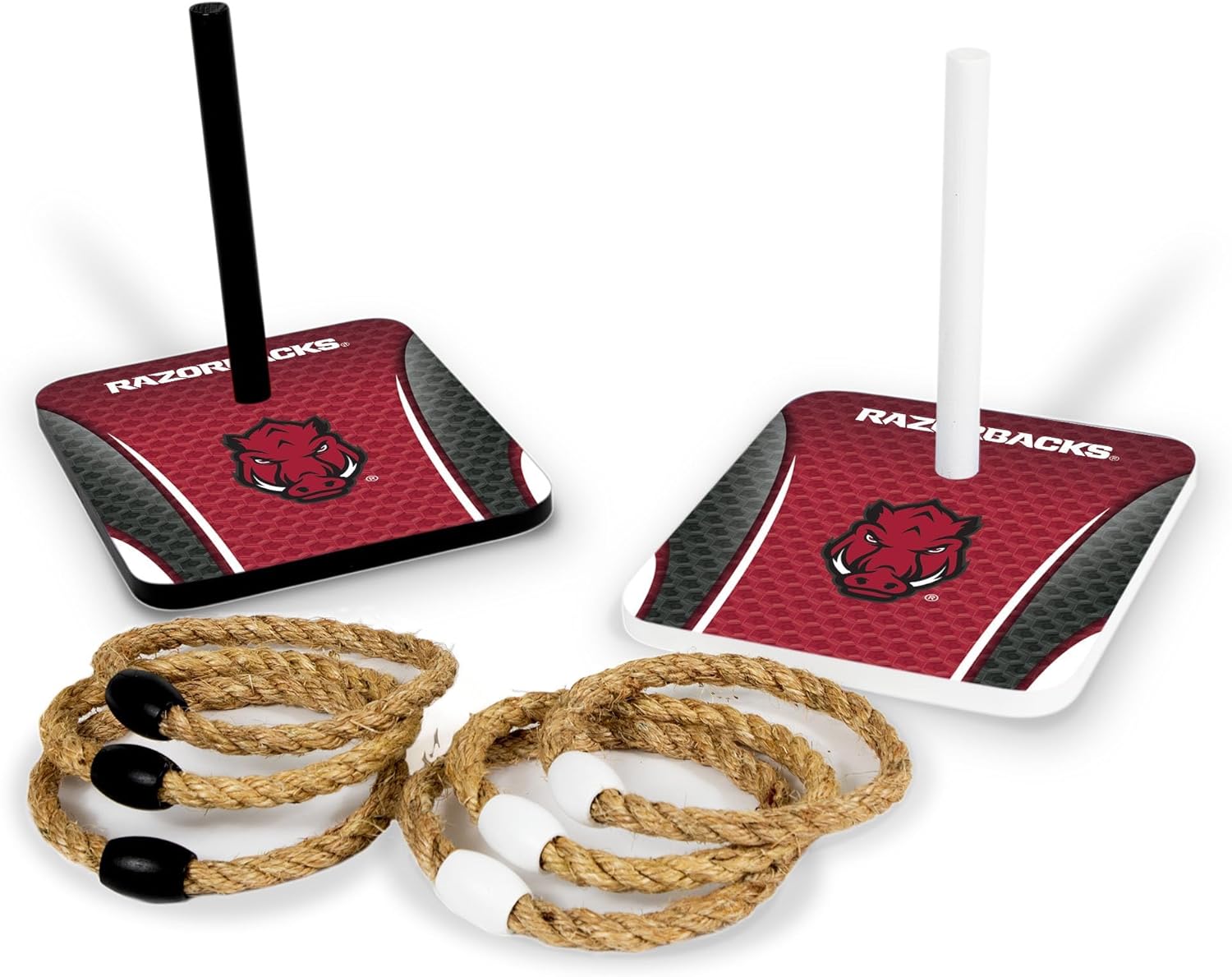 Wild Sports Solid Wood College Quoits Set with Direct Print HD Team Graphics – Tailgate Ring Toss Game – Great Gift for Any NCAA Fan! Ring Toss Outdoor Games for The Beach