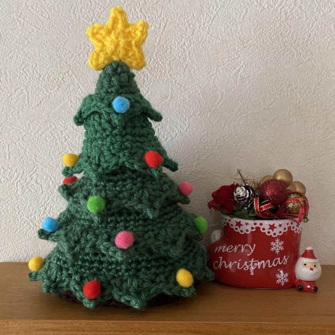 あみぐるみリースとクリスマスツリーセット 動画付き】 編み物キット 『Enjoy Craft あみぐるみキット