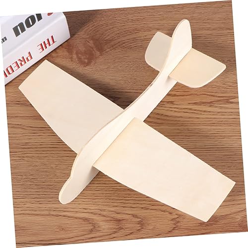 Miniatura 3 de NOLITOY 10 Uds. de madera en blanco aviones de papel aviones montar avión decoración fiesta avión modelo avión juguetes madera juguete volador