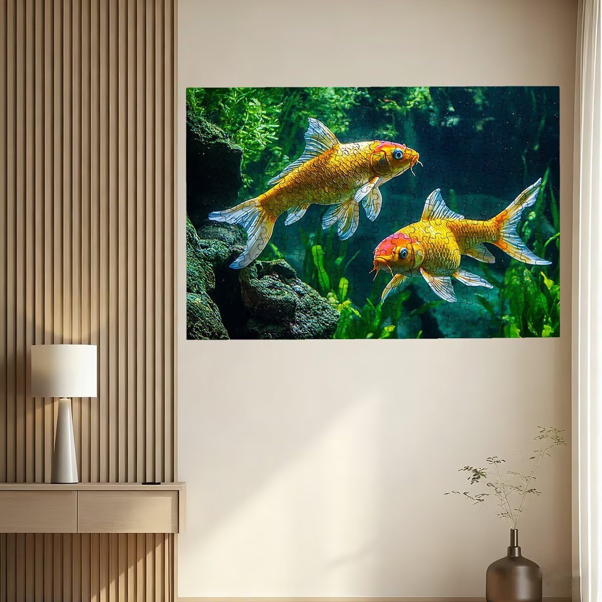 Puzzle 4000 sztuk dla dorosłych zwierzę, puzzle ryba, puzzle 4000 sztuk dla dorosłych, drewniane puzzle z pudełkiem na prezent rozmiar 141 x 87 cm, wyzwanie puzzle dla całej rodziny, prezent dla